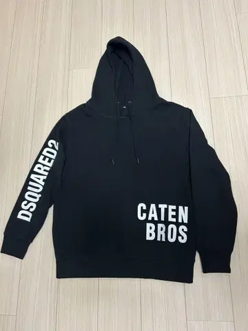 DSQUARED2 블랙 후드티 Caten Bros