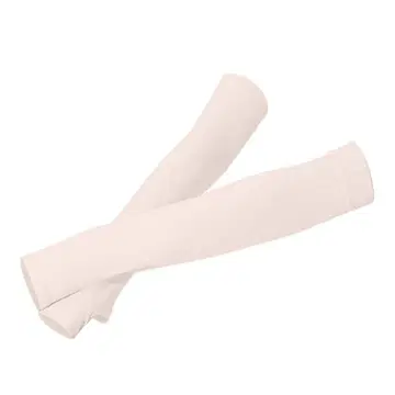 연한 핑크색 암커버 여성용 UV 컷 롱 기장 접촉 냉감 자외선 차단