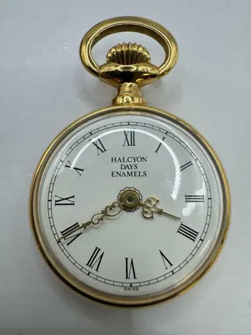 HALCYON DAYS ENAMELS 할시온데이즈 회중시계 골드