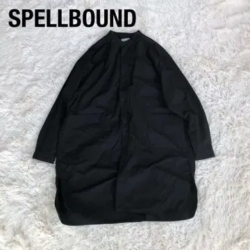 SPELLBOUND 오버사이즈 셔츠 코트 밴드 카라 블랙