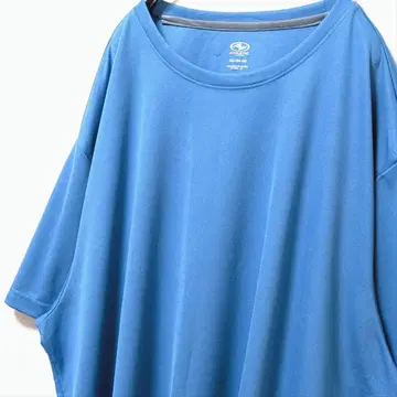 애슬레틱 웍스 로고 티셔츠 워싱 블루 3XL 구제 의류