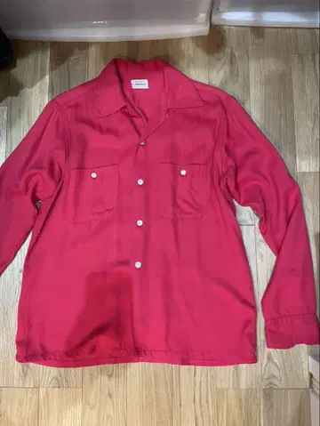 PENNEY'S TOWNCRAFT 레이온 셔츠 빨간색 M