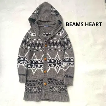 빔즈 하트 BEAMS HEART 카우친 니트 코트 노르딕