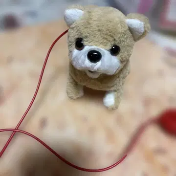 베이지색 강아지 봉제 인형