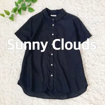 써니클라우드 코튼 린넨 블라우스 셔츠 LL XL 블랙 반팔