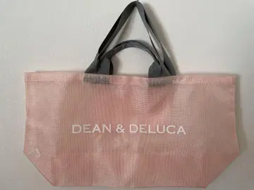 DEAN & DELUCA 메쉬 토트백 스모크 핑크 빅 사이즈