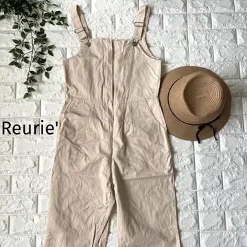 Reurie' 베이지 예쁜 실루엣 멜빵 올인원 F