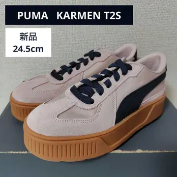 새상품 PUMA KARMEN T2S 24.5cm 핑크 네이비