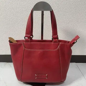 다코타 핸드백 다이브 소가죽 데일리 토트백 레드