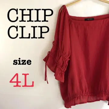 CHIP CLIP 칩클립 [ 4L ] 5부 소매 레이스 상의 빅 사이즈