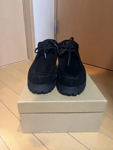 25.5-26.5cm 상당 shiun 블랙 스웨이드 모카신 신발 와무우