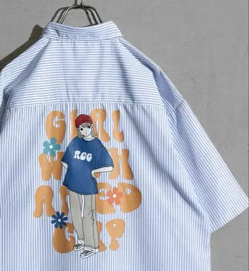 red cap girl 반팔 셔츠