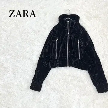 ZARA 자라 벨벳 재킷 M 긴팔 숏 기장 돌먼 슬리브