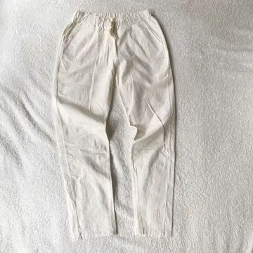 [안티카] 이지 팬츠 허리밴딩 끈 스트레치 얇은 소재 면마 혼방 F