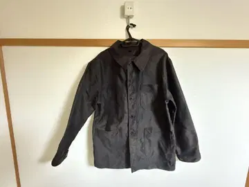 LE TRAVAILLEUR 블랙 몰스킨 자켓 XL 프렌치