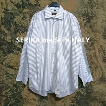 이탈리아 SERIKA 코튼 & 폴리에스터 스트라이프 셔츠 ITALY