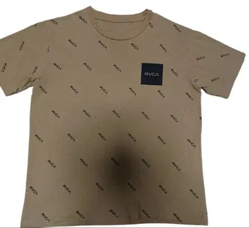 RVCA 베이지 티셔츠 로고 프린트