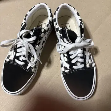 VANS 체커 26.5cm 블랙 화이트