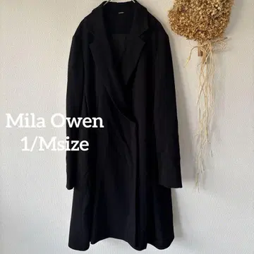 [Mila Owen] M A 라인 여성용 체스터 코트 무지 블랙