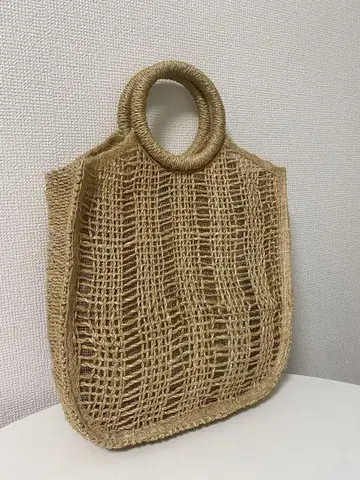 beams 시스루 니트 토트백