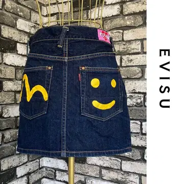 레어 EVISU 에비수 데님 스커트 S 사이즈