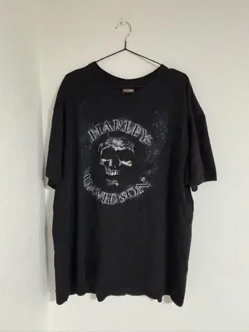 Harley-Davidson 스컬 프린트 T셔츠 블랙