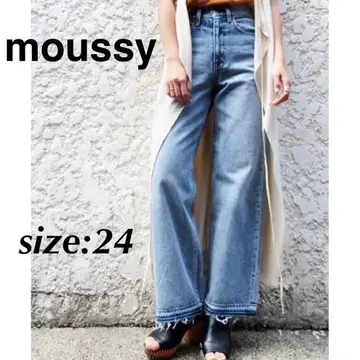 moussy 마우지 WIDE LEG DENIM 데님 팬츠 와이드 데님