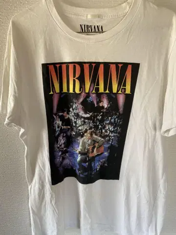 NIRVANA 1993 어쿠스틱 LIVE 화이트 티셔츠 사이즈 L