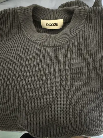 carorie CREW NECK BIG RIB KNIT CHARCOAL