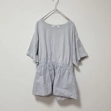 레이빔즈 [ F ] 티셔츠/면100% 백리본 심플 성숙/러블리