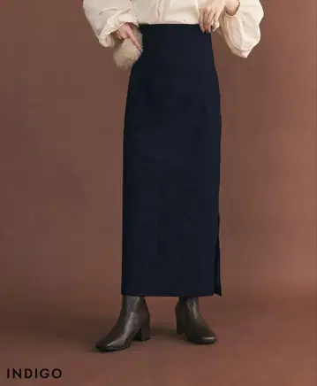 하이웨스트 타이트 데님 스커트