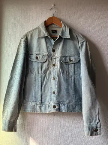 80s Lee 데님 재킷 라이트 블루 포켓 빈티지