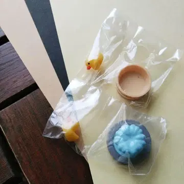 [ 가챠 ] 오리 공원 분수 오리 온천 욕조 미니어처 피규어 새