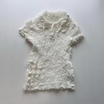 새상품급 me by ISSEI MIYAKE 컬리플라워 주름 가공 화이트