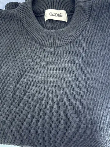 carorie HEAVY WEIGHT THERMAL KNIT BLACK