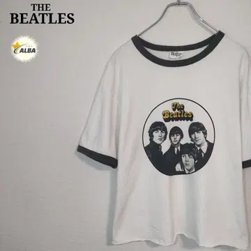 THE BEATLES 비틀즈 링거 티셔츠 90년대 빈티지 화이트 L