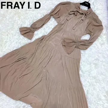 FRAY I.D 시스루 원피스 슬립 포함 다크베이지 사이즈 1