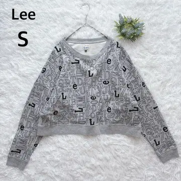 Lee 크롭 트레이닝복 영문 프린트 올 패턴 그레이 S 1572