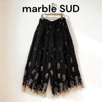 새상품급 marble SUD 마블슈드 해파리 레이스 와이드 팬츠 블랙