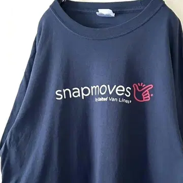 포트&컴퍼니 snapmoves 티셔츠 L 네이비 곤색 구제 의류