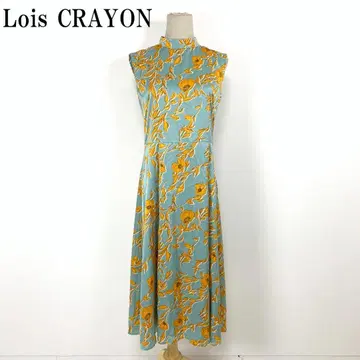 LA7544 택 포함 새상품 로이스크레용 올 패턴 슬리브리스 원피스 M