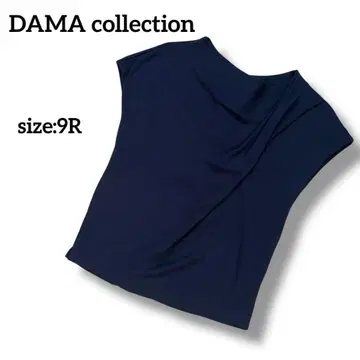 DAMA collection 드레이프 티셔츠 프렌치 슬리브 블랙 9R