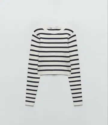 ZARA 베이직 리브 니트 스웨터