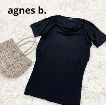 아녜스베 agnes b. 캐시미어 혼방 스트레치 티셔츠 튜닉 블랙