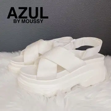 [미사용 새상품] AZUL by MOUSSY 크로스 스트랩 통굽 샌들