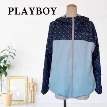 zB438 [ XL ] PLAYBOY 윈드브레이커 별 패턴 스포츠 MIX