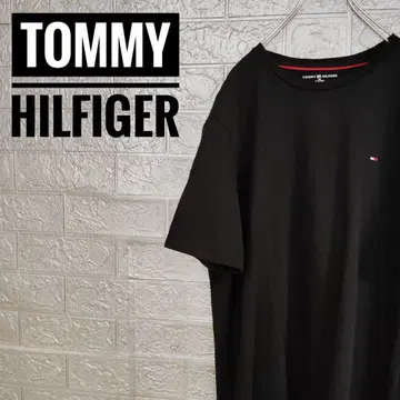 타미힐피거 TOMMY HILFIGER 새상품급 구제 의류 T셔츠 블랙 L