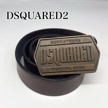DSQUARED2 디스퀘어드 가죽 벨트 브라운 95 빈티지 벨트