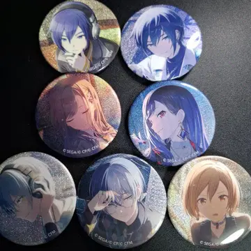 프로세카 아오야기 토우야 시라이시 앙 KAITO MEIKO 글리터 캔뱃지
