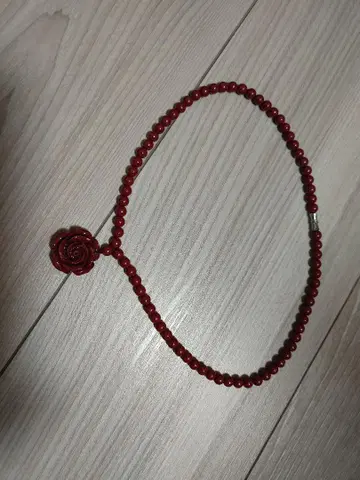 주사 진사 고급 장미/장미 목걸이